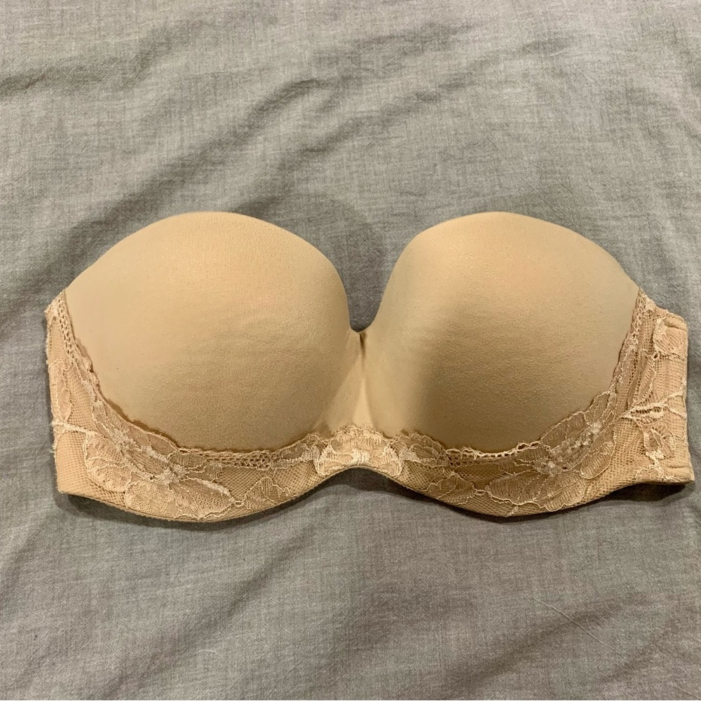 Victoria Secret nude strapless bra 34D